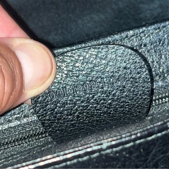 GUCCI Shoulder Bag Leather Black 001 1998 1766 Authentic - Picture 6 of 11